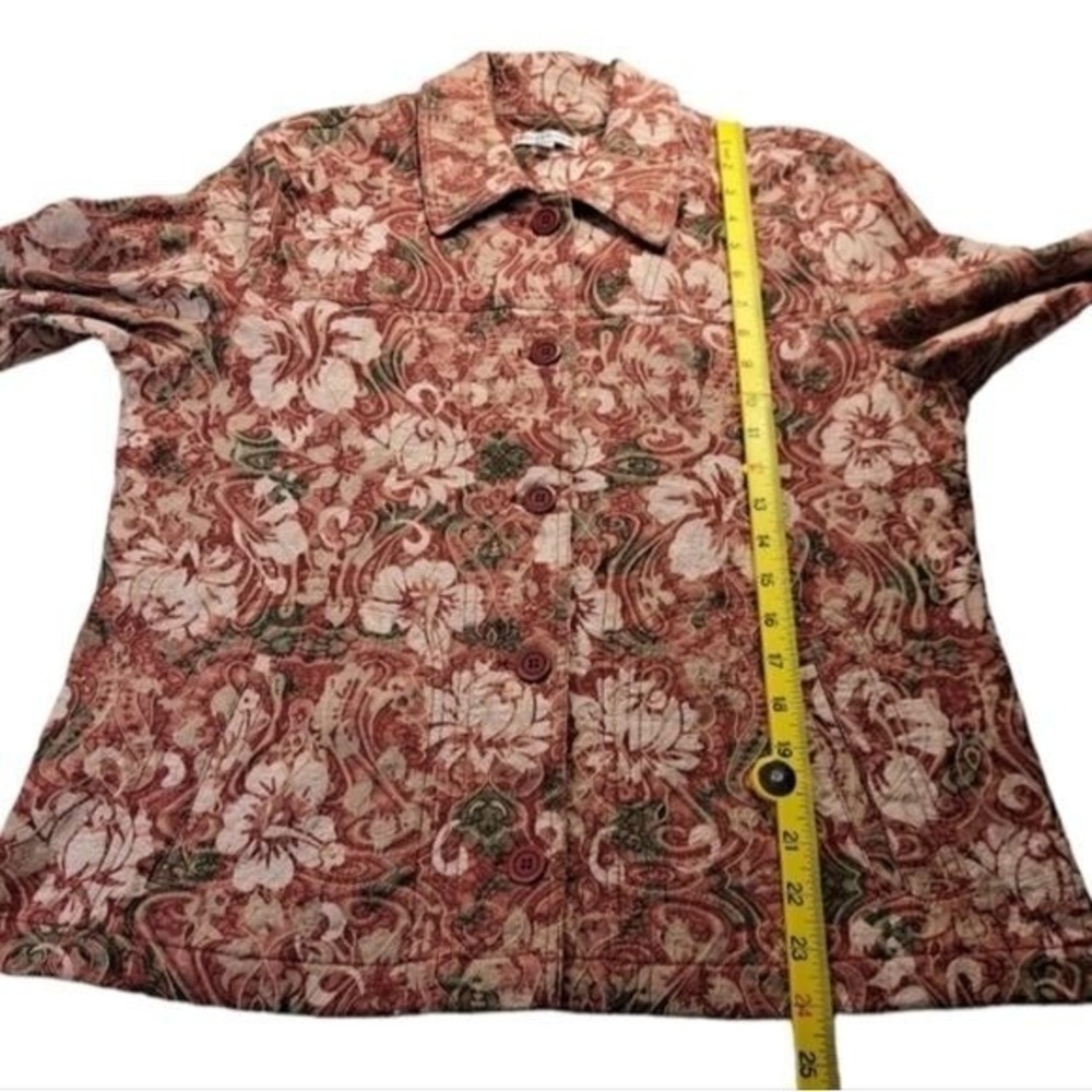 Rebecca Malone Vintage Women's Floral Quilt Pink & Green Size L - Picture 8 of 13